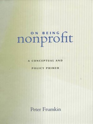 cover image of On Being Nonprofit